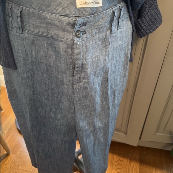 “BUNDLE”  Sky Blue Knit Top and Linen Pant set. - Picture 8 of 11